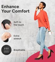 12 paia di calzini bassi alla caviglia da donna eedor, calzini invisibili antiscivolo in cotone, taglia: L / EU 39-41, calzini da ginnastica, neri