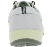 Zapatos de trabajo con cordones antideslizantes hsm para hombre, con certificación ESD, de piel auténtica, clase de protección SRA, de caña baja, profesionales, de segunda mano, de grado B, color blanco.