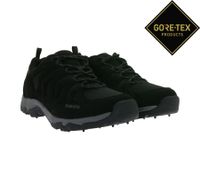 Zapatillas de senderismo impermeables TREKSTA Spike Low para hombre, con Gore-Tex y plantilla extraíble, color negro