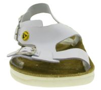 Sandalias de trabajo antideslizantes HSM para mujer, compatibles con ESD, de piel auténtica, con protección SRA, tipo mules, calzado profesional, de segunda mano, de grado B, calzado médico, color blanco.