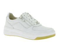 Stylish CAPRICE women's sneakers with high-quality leather - CAP Climo FB in simple white or white/multicolored layered look