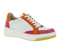 Stylish CAPRICE women's sneakers with high-quality leather - CAP Climo FB in simple white or white/multicolored layered look