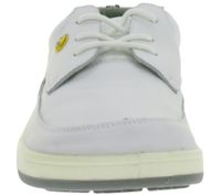 Zapatos de trabajo con cordones hsm antideslizantes para hombre, con certificación ESD, de piel auténtica, clase de protección SRA, de caña baja, de segunda mano, de grado B, color blanco.
