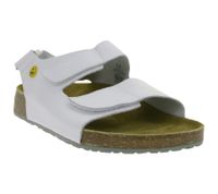 Sandalias de trabajo antideslizantes HSM para hombre, con protección ESD, de piel auténtica, clase de protección SRA, mules, calzado profesional, de segunda mano, grado B, calzado médico, color blanco.