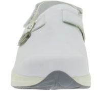 Zuecos de trabajo antideslizantes HSM para hombre, con protección ESD, de piel auténtica, clase de protección SRA, calzado de trabajo, segunda mano, grado B, calzado médico, color blanco.