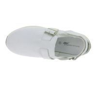 Zuecos de trabajo antideslizantes HSM para hombre, con protección ESD, de piel auténtica, clase de protección SRA, calzado de trabajo, segunda mano, grado B, calzado médico, color blanco.