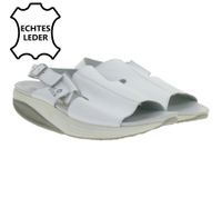 Sandalias de trabajo antideslizantes HSM para hombre, de piel auténtica y con protección ESD, con clase de protección SRA, calzado de trabajo, de segunda mano, de grado B, calzado médico, color blanco.