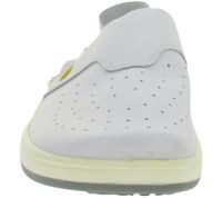 Sandalias de trabajo HSM antideslizantes para hombre, compatibles con ESD, de piel auténtica con clase de protección SRA, de segunda mano, de grado B, color blanco.