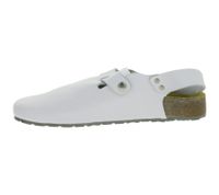 Sandalias de trabajo HSM antideslizantes para hombre, compatibles con ESD, de piel auténtica con clase de protección SRA, de segunda mano, de grado B, color blanco.