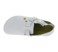 Sandalias de trabajo HSM antideslizantes para hombre, compatibles con ESD, de piel auténtica con clase de protección SRA, de segunda mano, de grado B, color blanco.
