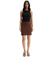 Stylish Women's Mini Skirt, Fine Knit Pull-On Skirt, Plus Sizes 966465 Brown