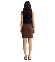 Stylish Women's Mini Skirt, Fine Knit Pull-On Skirt, Plus Sizes 966465 Brown