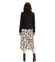Soft Women's Wrap Skirt with Trendy Leopard Print Plus Sizes 907940 Beige/Brown