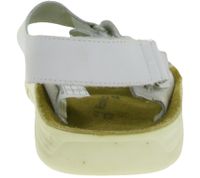 Slip-resistant HSM men's work sandals, ESD-safe, genuine leather shoes with SRA protection class, mules, professional shoes, factory second-hand, B-grade, medical shoes, white