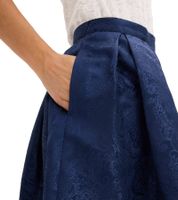 Fashionable Women's Dirndl Skirt, Traditional Skirt with Paisley and Lace 905168 Dark Blue