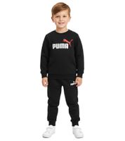 Comfortable PUMA Kids' Jogging Suit for Boys and Girls, 2-Piece Set: Sweat Joggers, Crew Neck Sweater, Cotton Set 627915 01 Black