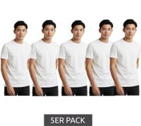High-quality 5-pack SCOTCH & SODA Crew Neck Men's T-Shirt Basic Shirt Undershirt Cotton Shirt SSFA25M2312806 100 White