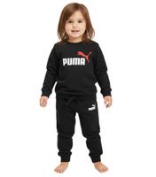 bequemer PUMA Kinder Jogging-Anzug für Jungen und Mädchen 2 teiliger Sweat-Jogger Rundhals-Pullover Baumwoll-Set 627915 in Schwarz oder Rosa