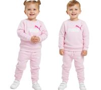 bequemer PUMA Kinder Jogging-Anzug für Jungen und Mädchen 2 teiliger Sweat-Jogger Rundhals-Pullover Baumwoll-Set 627915 in Schwarz oder Rosa