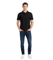 PUMA X F1 Herren Polo-Shirt Kurzarm-Shirt Baumwoll-Shirt mit Formel-1 Logo Motorsport-Shirt 701228330 001 Schwarz