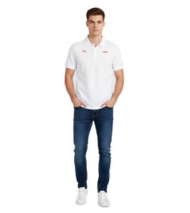 PUMA X F1 Herren Polo-Shirt Kurzarm-Shirt Baumwoll-Shirt mit Formel-1 Logo Motorsport-Shirt 701228330 002 Weiß
