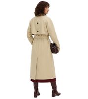 zweireihiger Damen Trench-Coat Oversized Übergangs-Jacke mit Gürtel 979556 Beige