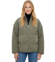  weite Damen Übergangs-Jacke nachhaltige Stepp-Jacke mit aufgesetzten Taschen 961109 Grün