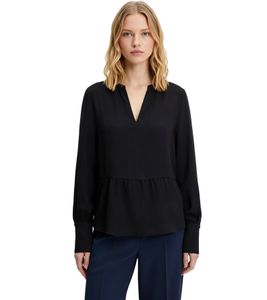Elegante Damen Bluse aus einem Viskose-Mix mit dezentem Glanz Sommer-Shirt 929082 Schwarz