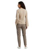 stilsichere Damen Wickel-Bluse Cord-Bluse mit Bindeband 903285 Beige