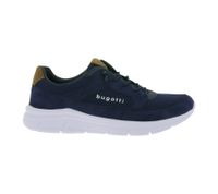 bugatti Trevor Herren Low-Top Sneaker Schnür-Schuhe mit Label-Print City-Schuhe 343-AFA11-6900 Blau