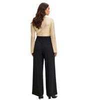 Sparkling Women's Jumpsuit Party Suit with Sequins and Stand-Up Collar 909627 Black/Gold