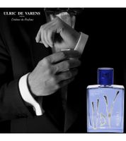 Seducente Eau de Toilette da uomo Ulric De Varens Night Paris, fragranza corpo fruttata e orientale, 100 ml, blu