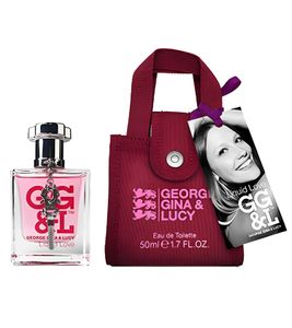 Fruchtiges GEORGE GINA & LUCY Liquid Love Damen Eau de Toilette mit Kokos und Karamell Parfüm mit Täschchen 50ml Wein-Rot