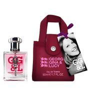 Fruity GEORGE GINA & LUCY Liquid Love Women's Eau de Toilette with Coconut and Caramel Perfume with Pouch 50ml Wine Red