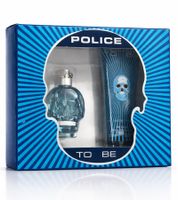 POLICE To Be Herren Körperpflege-Set mit Eau de Toilette Parfum 40ml & Allover Body Shampoo frischer-holziger Duft Blau