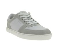 Baskets basses pour homme GROUNDIES Hamptons 2.0 en cuir véritable avec semelle TrueSense, à lacets, coloris blanc/gris, référence GND-210256-30