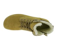 zeitlose GROUNDIES Barfußschuhe Vancouver widerstandsfähige Herren Echtleder Trekking Boots mit TrueSense und Schafwolle GND-220242-33 Camel-Beige