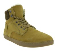 zeitlose GROUNDIES Barfußschuhe Vancouver widerstandsfähige Herren Echtleder Trekking Boots mit TrueSense und Schafwolle GND-220242-33 Camel-Beige