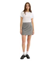 Fashionable Women's Trousers/Skirt with Pinstripes and Slit, Gray 966396