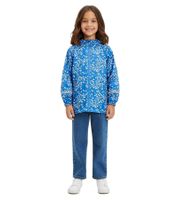 Waterproof Kids' Rain Jacket for Boys and Girls, Outdoor Jacket with Hood, Butterfly Print 961905 Blue