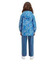 Waterproof Kids' Rain Jacket for Boys and Girls, Outdoor Jacket with Hood, Butterfly Print 961905 Blue