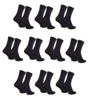 Atmungsaktive 10 Paar CAPPUCCINO ITALIA Damen & Herren Bambus-Socken Alltags-Strümpfe Freizeit-Socken 11687 Schwarz