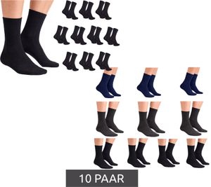 Atmungsaktive 10 Paar CAPPUCCINO ITALIA Damen & Herren Bambus-Socken Alltags-Strümpfe Freizeit-Socken Schwarz/Mix oder Schwarz