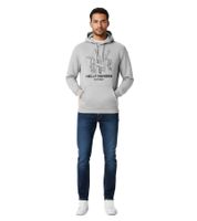 weicher Helly Hansen Manchester Graphic Herren Hoodie Baumwoll-Pullover mit Kapuze Sweat-Pullover 78380 Grau oder Orange