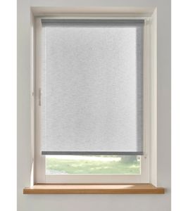 Schlichter Sichtschutzrollo mit Struktur-Optik Fenster-Rollo Sonnenschutz 976513 Grau