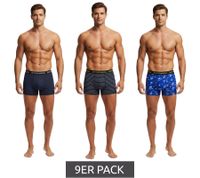 9er Sparpack SCOTCH & SODA Herren Boxershorts mit Baumwoll-Stretch Unterwäsche Unterhose SSSP25M166645 Blau/Schwarz/Bunt oder Blau/Bunt