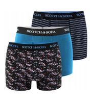 9er Sparpack SCOTCH & SODA Herren Boxershorts mit Baumwoll-Stretch Unterwäsche Unterhose SSSP25M166645 Blau/Schwarz/Bunt oder Blau/Bunt