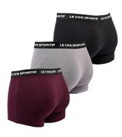 9er Sparpack Le Coq Sportif Basic Boxer Herren Boxer-Shorts Baumwoll-Unterhose Unterwäsche Grau/Bordeaux/Schwarz oder Rot/Hell-Grau/Blau