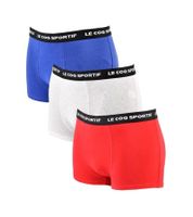 15er Sparpack Le Coq Sportif Basic Boxer Herren Boxer-Shorts Baumwoll-Unterhose Unterwäsche Grau/Bordeaux/Schwarz oder Rot/Hell-Grau/Blau