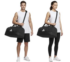 adidas Sport-Tasche nachhaltige Fußball-Tasche mit Hartschalenfach Fitnesstasche 51,5L HS9744 Schwarz